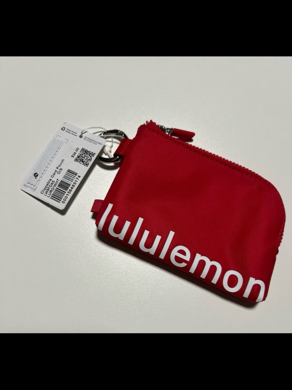 lululemon athletica Red Logo Card Pouch
